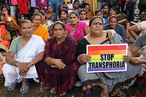Transgender people protest