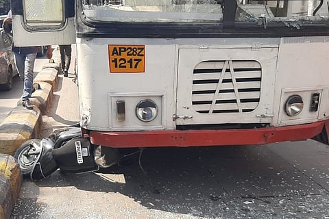 Hyderabad woman riding two-wheeler run over by TSRTC bus, dies