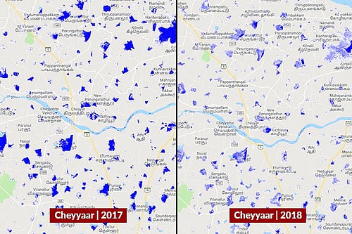 Satellite images of dry lakes show how bad Chennai's water crisis could get