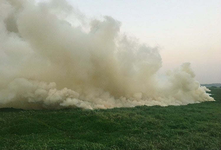 Bengaluru authorities promise action as lake catches fire once again