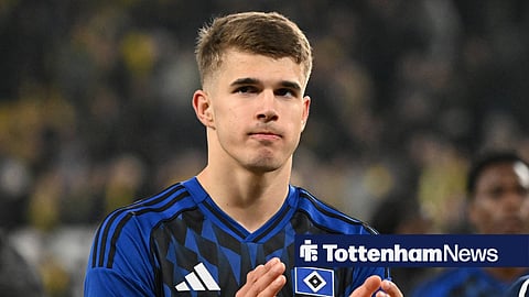 Luka Vuskovic in action for Hamburg