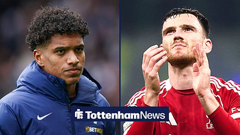 Souza in Tottenham gear and Andy Robertson applauding Liverpool fans