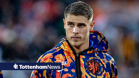 Tottenham's Micky van de Ven in pre-match for the Netherlands