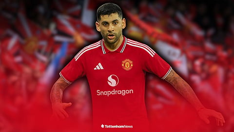 Cristian Romero in a Manchester United shirt