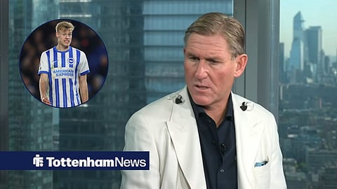 Simon Jordan on TalkSPORT, with a circular inset of Jan Paul van Hecke.