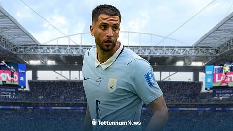 Rodrigo Bentancur in action for Uruguay at Hard Rock Stadium during 2026 World Cup