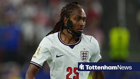 Djed Spence in action for England at the World Cup