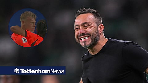 Tottenham manager Roberto De Zerbi and Tottenham defender Jean Paul van Hecke playing for Netherlands