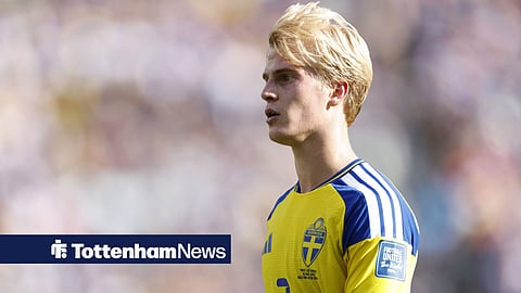 Lucas Bergvall playing for Sweden