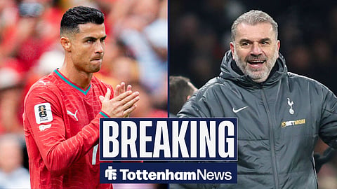 Ex-Tottenham boss Ange Postecoglou and Cristiano Ronaldo, who is in action for Portugal at the 2026 World Cup.