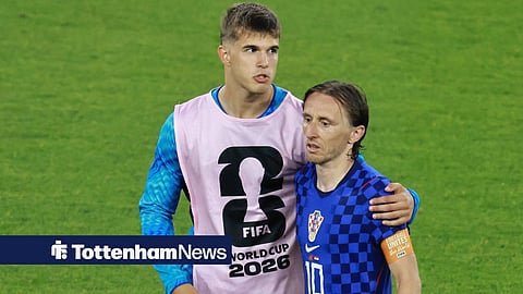 Luka Vuskovic with his arm around Luka Modric