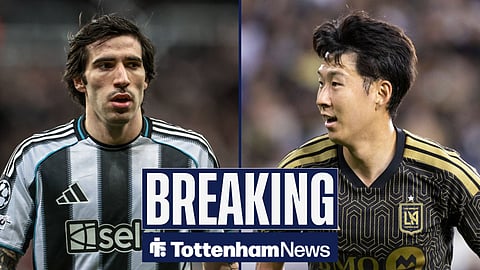A side-by-side image of new Tottenham signing Sandro Tonali and Son Heung-min