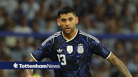 Cristian Romero in action for Argentina