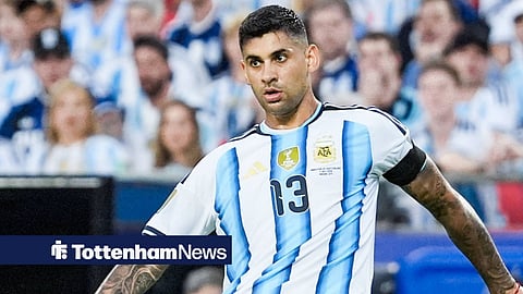 Cristian Romero playing for Argentina