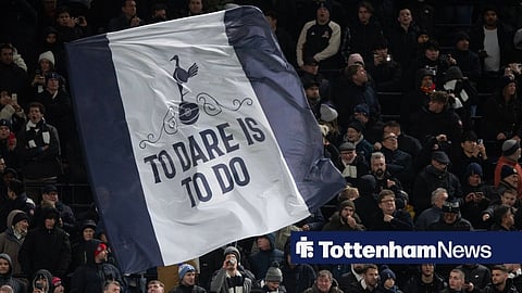 A flag at the Tottenham Hotspur Stadium