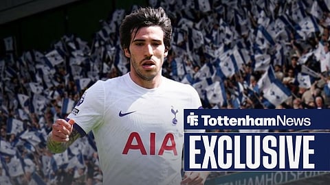 Sandro Tonali in a Tottenham shirt
