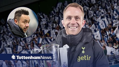 Stuart Lewis and Tottenham boss Roberto De Zerbi