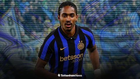 Tottenham ace Djed Spence in an Inter Milan kit
