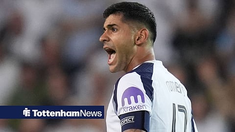 Cristian Romero playing for Tottenham