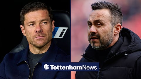 Chelsea manager Xabi Alonso and Tottenham boss Roberto De Zerbi