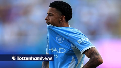 Savinho playing for Manchester City