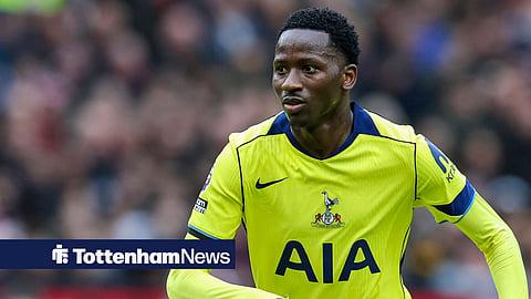 Pape Matar Sarr in action for Tottenham Hotspur