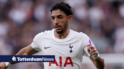 Omar Marmoush in action for Tottenham