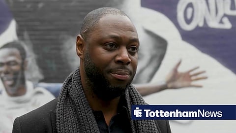 Ledley King after seeing his Tottenham mural