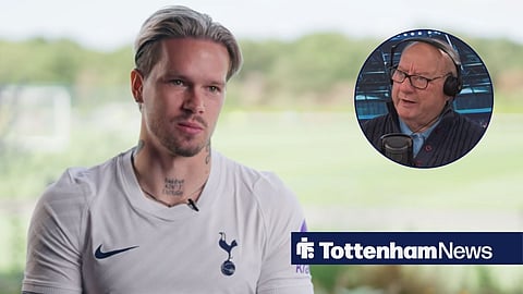 Mykhailo Mudryk speaking in an interview and Alan Brazil speaking on talkSPORT