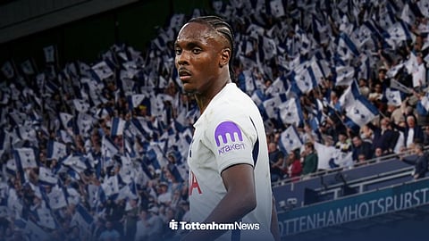 Mathys Tel in action for Tottenham