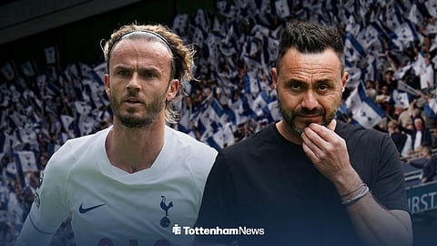 Tottenham star James Maddison and Roberto De Zerbi