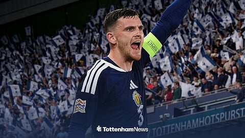 Andrew Robertson in a Scotland shirt