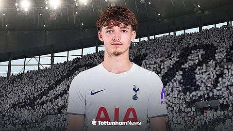 Harry Byrne in a Tottenham shirt