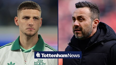 Tottenham's Jamie Donley representing Northern Ireland and Tottenham manager Roberto De Zerbi