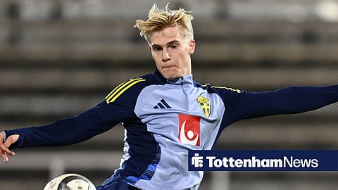 Lucas Bergvall in action for Sweden