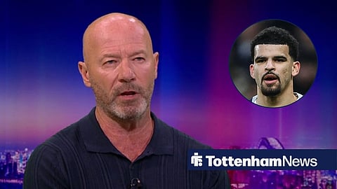 Alan Shearer speaking on MOTD and Dominic Solanke in action for Tottenham