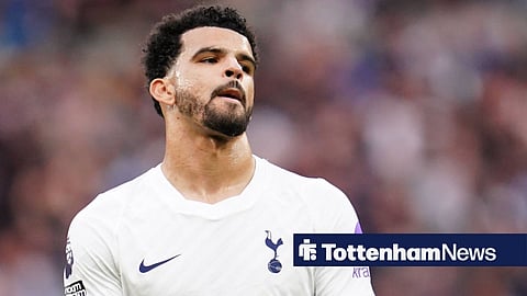 Dominic Solanke looking annoyed at Tottenham