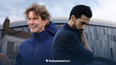 Thomas Frank and Alvaro Arbeola ahead of the Tottenham Hotspur Stadium