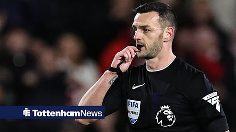 Referee Andy Madley in action in the Premier League