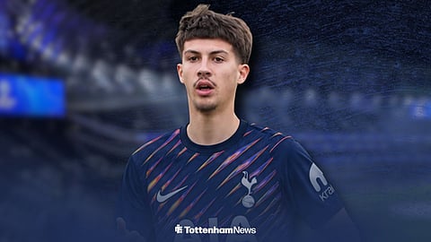 Armend Muslika playing for Tottenham