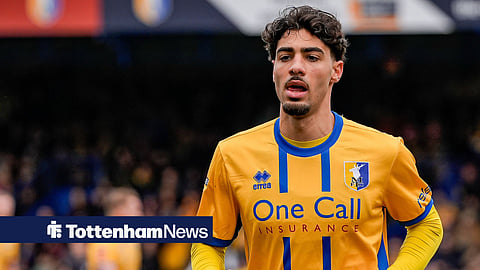 Tottenham Hotspur loanee George Abbott in action for Mansfield Town
