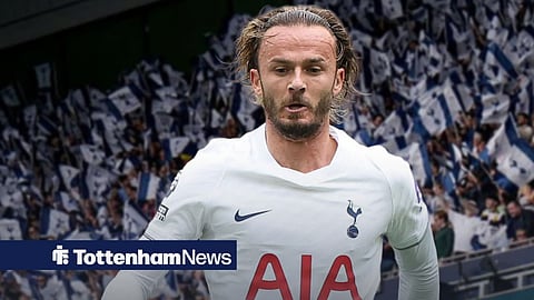 James Maddison playing for Tottenham