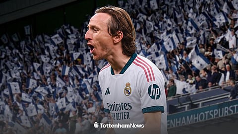 Luka Modric celebrating for Real Madrid