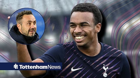 Eli Junior Kroupi and Tottenham boss Roberto De Zerbi