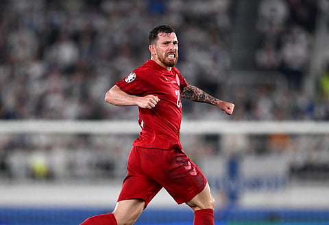 Tottenham midfielder Pierre-Emile Hojbjerg got himself on the scoresheet for Denmark on Saturday