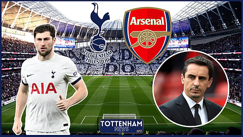 Gary Neville on Ben Davies "fear" in Tottenham v Arsenal