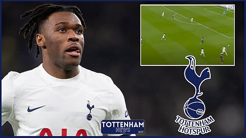Destiny Udogie was caught out for the Nottingham Forest goal v Tottenham [Credit: Forest TV]