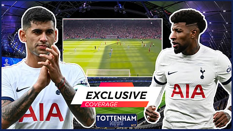 Tottenham duo Cristian Romero and Emerson Royal were involved in an altercation v Liverpool. 
Credit: Sky Sports Main Event