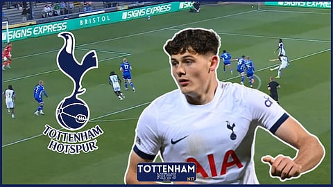 Will Lankshear fear emerges after fantastic footage in Tottenham v Bristol Rovers. Credit: attacthespace via TheSpursWatch