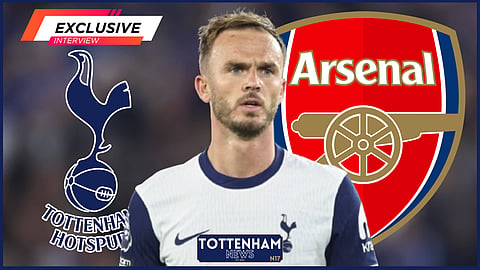 James Maddison featured for Tottenham against Arsenal (credit: Imago)